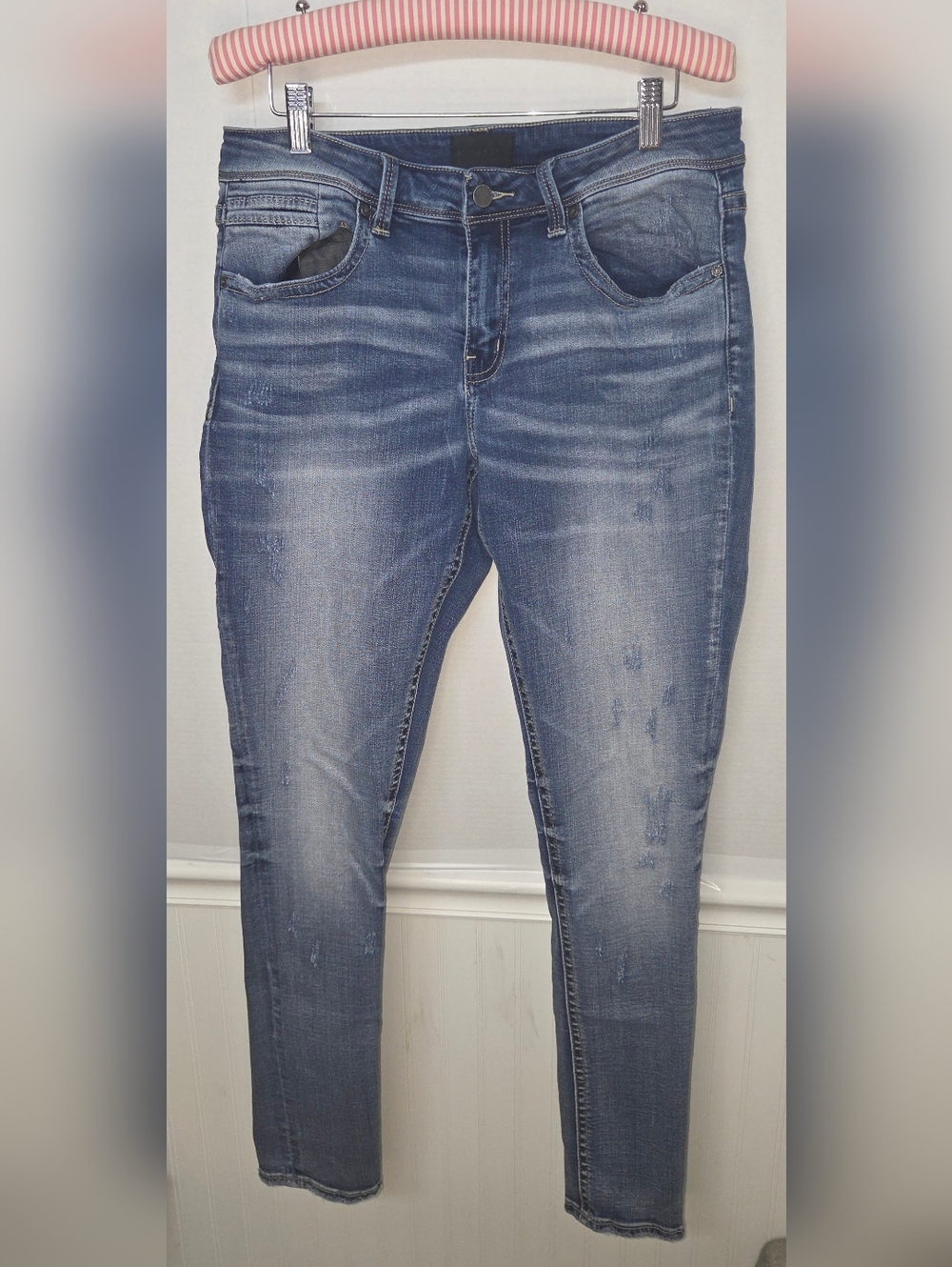 Buckle Black Fit No. 53 Skinny Jeans Womens 31x32 Stretch Casual Distressed 0008
